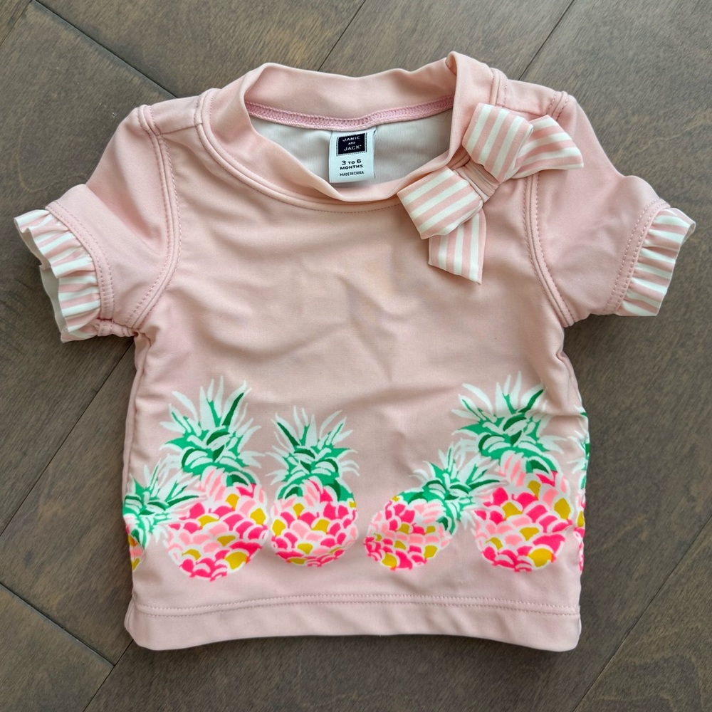 Janie and Jack Pineapple Print Rash Guard